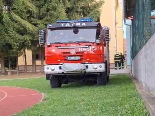 Cvičný požární poplach ve škole