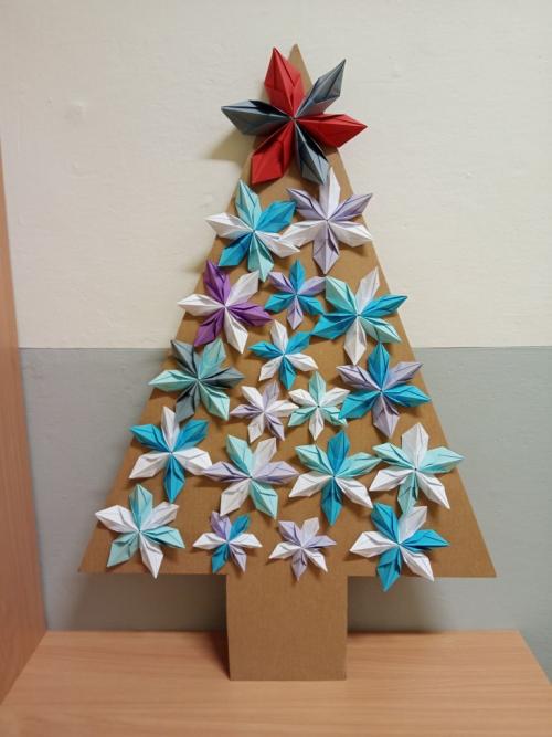 Origami vánoční hvězdy